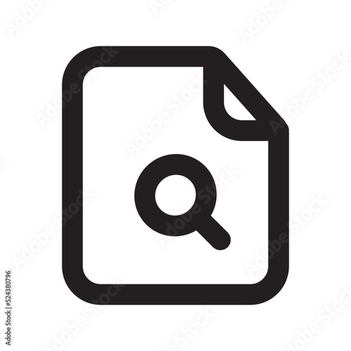 Search Files Icon with Outline Style
