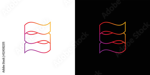 Modern and sophisticated letter S initials logo design