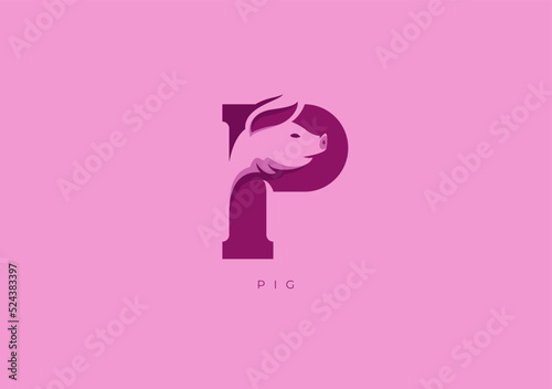 PIG P MONOGRAM
