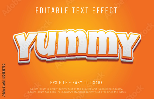 Yummy 3d editable text effect