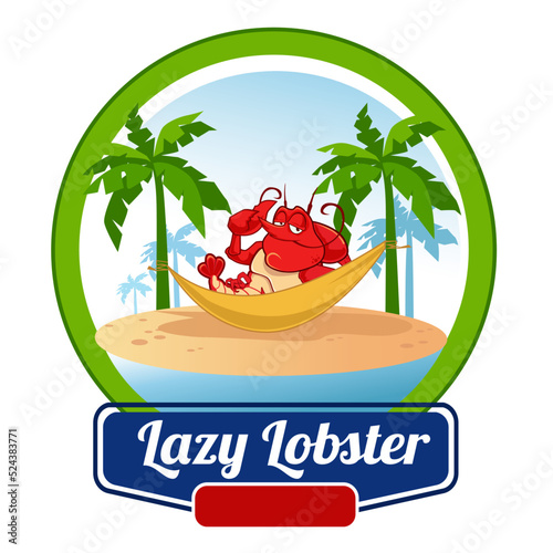 lobster mascot cartoon in vector