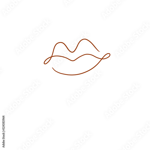 lips line art