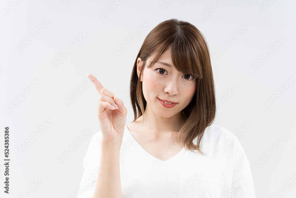 爽やかな女性のスタジオポートレート 爽やかな女性のスタジオポートレート