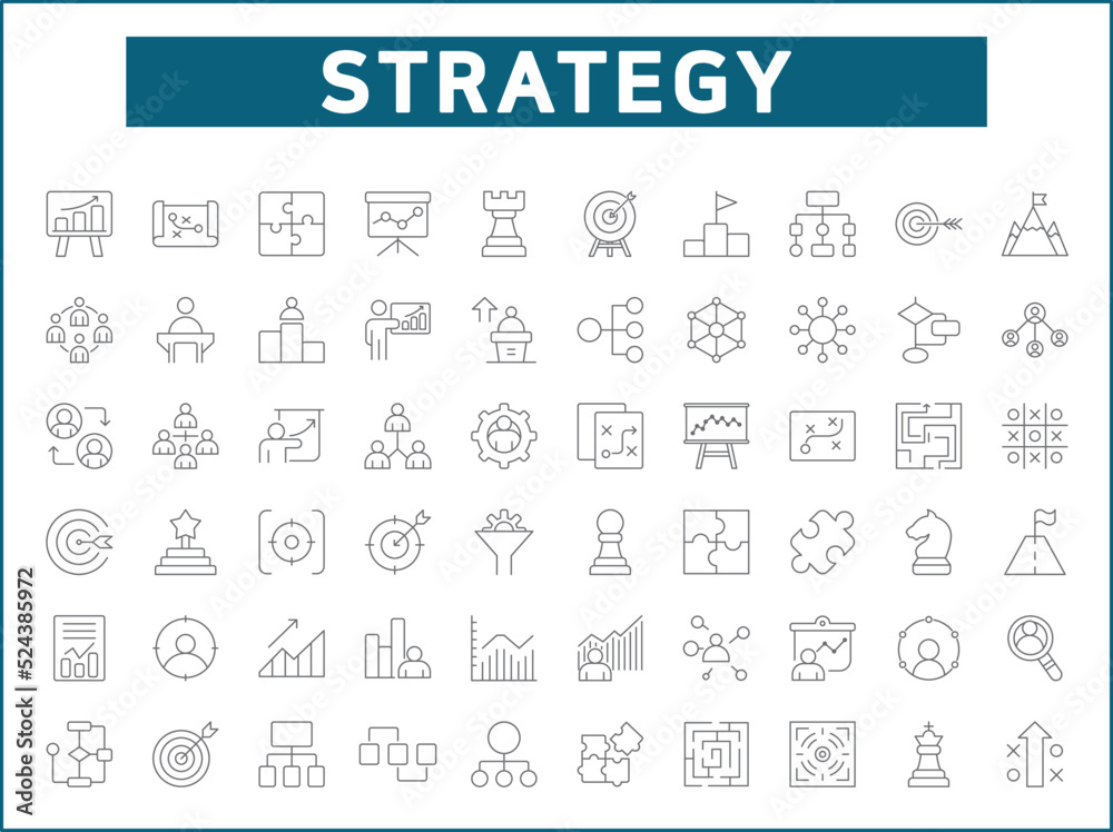 Simple Set of strategy Related Vector Line Icons. Contains such Icons as goals, success, logic, graphs, reports, business, growth, targets and more. Simple Set of strategy Related Vector Line Icons. Contains such Icons as goals, success, logic, graphs, reports, business, growth, targets and more.