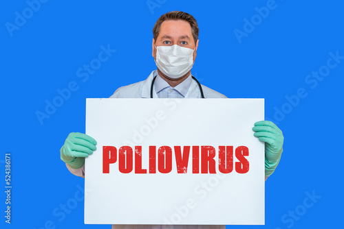 Canvas Print Inscription POLIOVIRUS