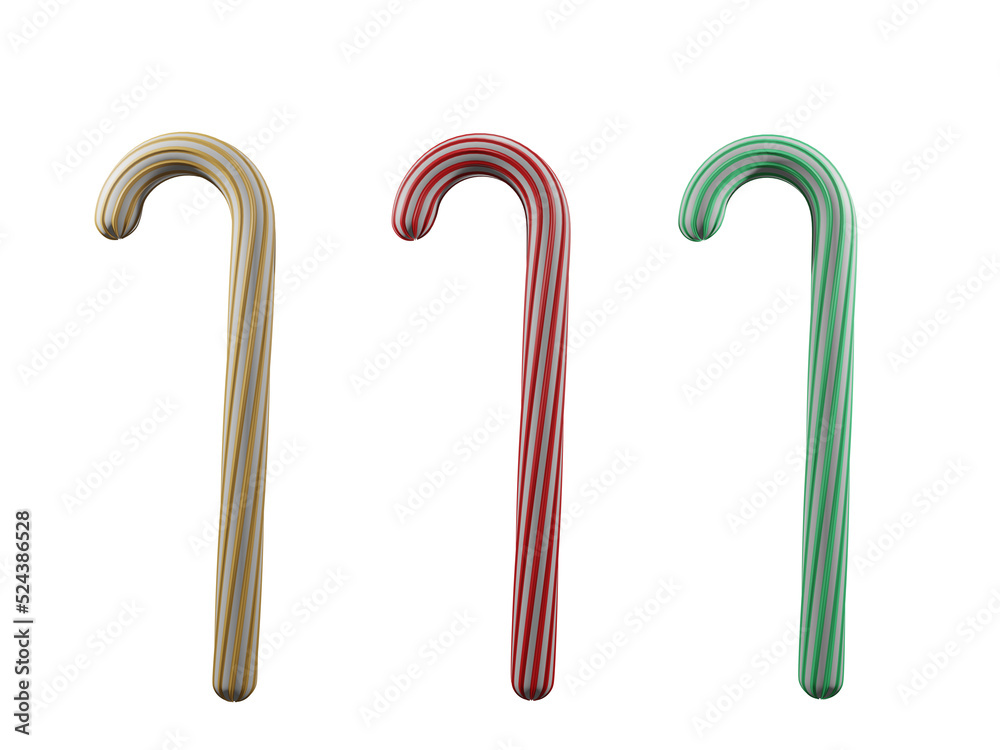 Realistic Xmas candy cane isolated on transparent backdrop. 3D .illustration. Top view on icon. Template for greeting card on Christmas and New Year. Realistic Xmas candy cane isolated on transparent backdrop. 3D .illustration. Top view on icon. Template for greeting card on Christmas and New Year.