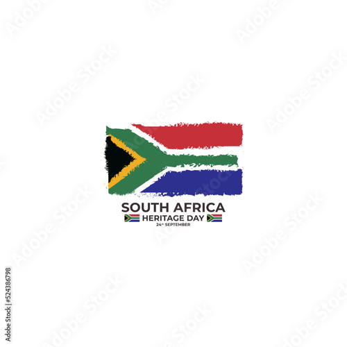 Happy South African Cultural Heritnage Day  south africa flag  desig for greeting card  banner  background  design vector illustration