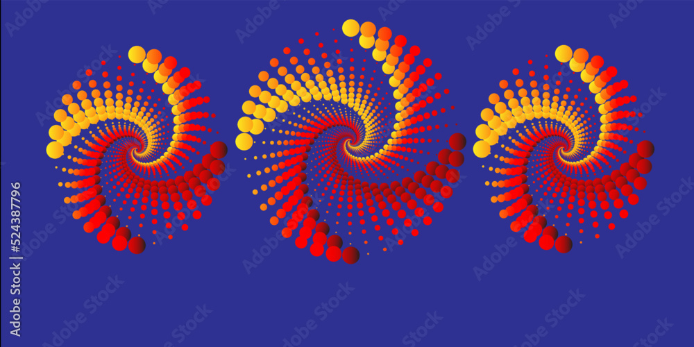 Glowing spiral light effect