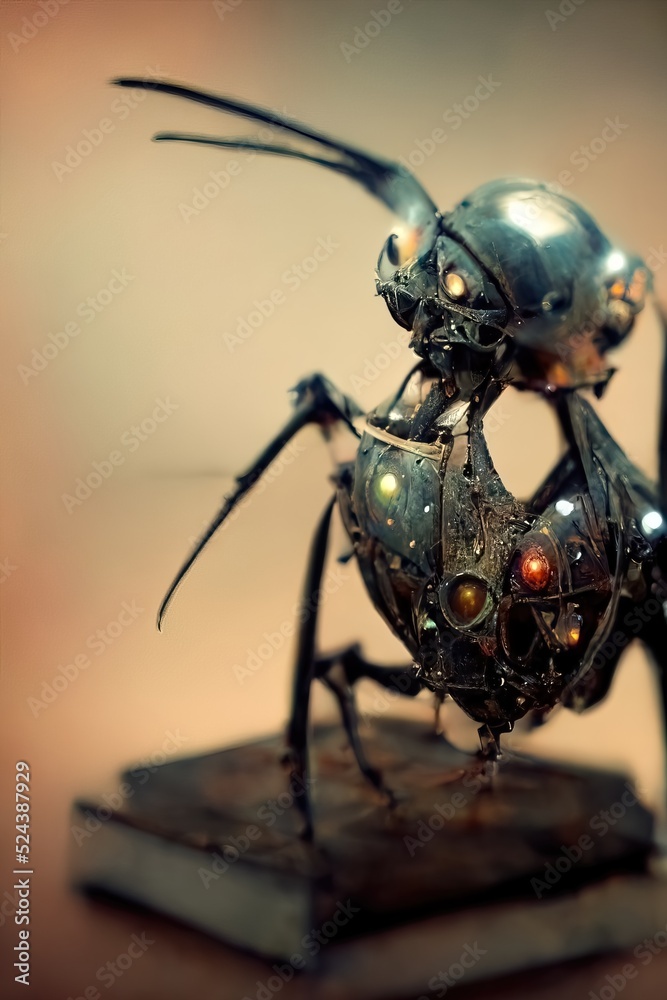 Metal figurine made of scrap, 3d illustration Metal figurine made of scrap, 3d illustration