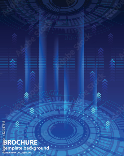  technology communication hi tech template background five