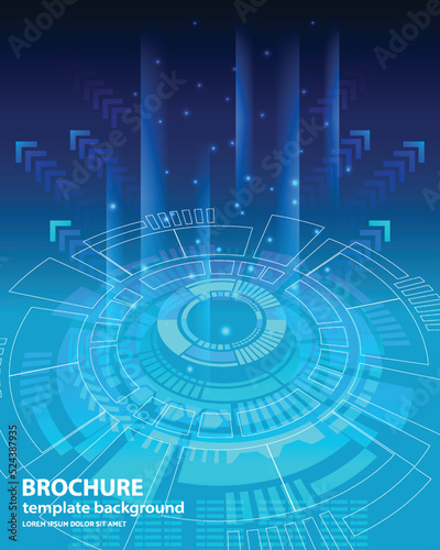  technology communication hi tech template background three