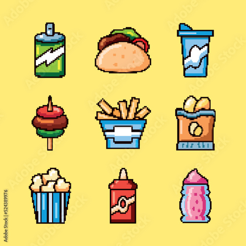 fast food pixel art