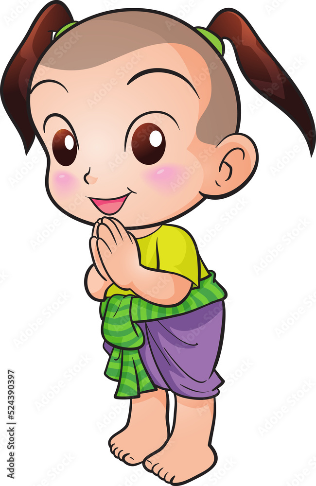 Thai traditional cartoon character and element Thai traditional cartoon character and element
