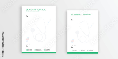 Medical Doctors Prescription Letterhead Design Pad