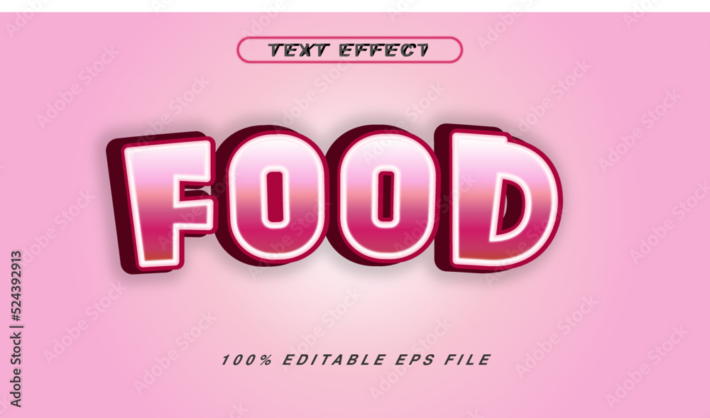 Food Text Style Effect Food Text Style Effect