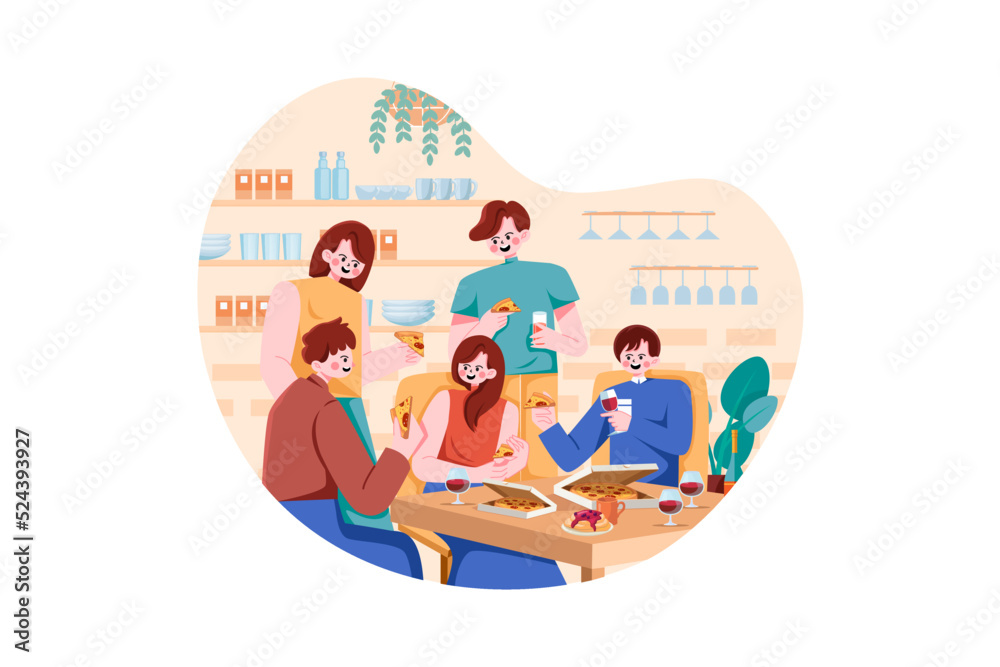 Food And Drink Illustration concept on white background