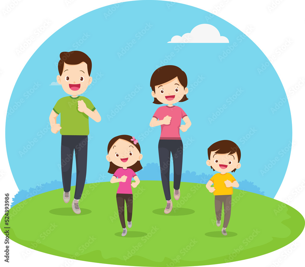 people training exercise cartoon character