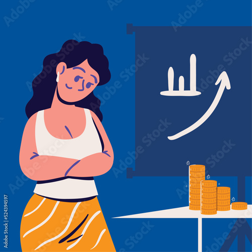 woman accounting and auditing