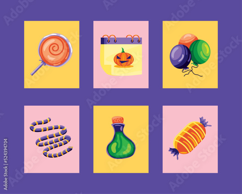 set of halloween