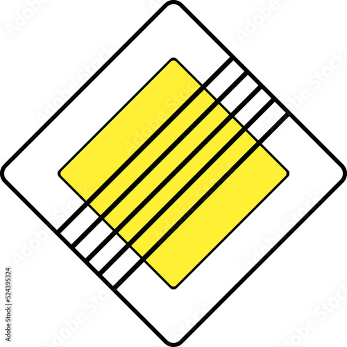 The sign ahead is the end of the main road.
