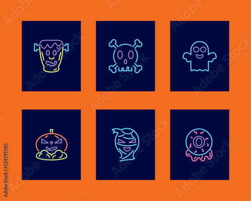 halloween neon design