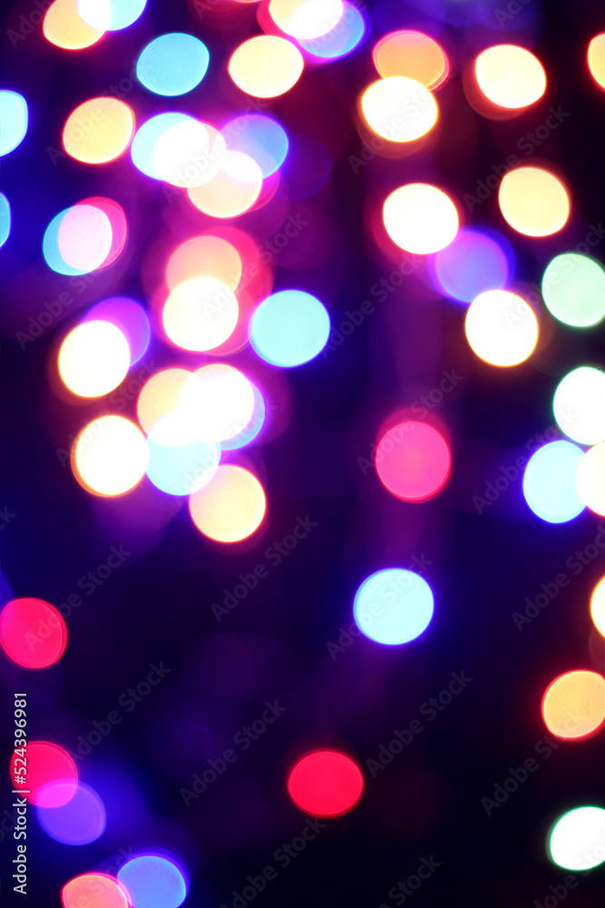 Fototapeta premium bokeh abstract light backgrounds, bokeh colorful, blurry night lights. abstraction. christmas lights