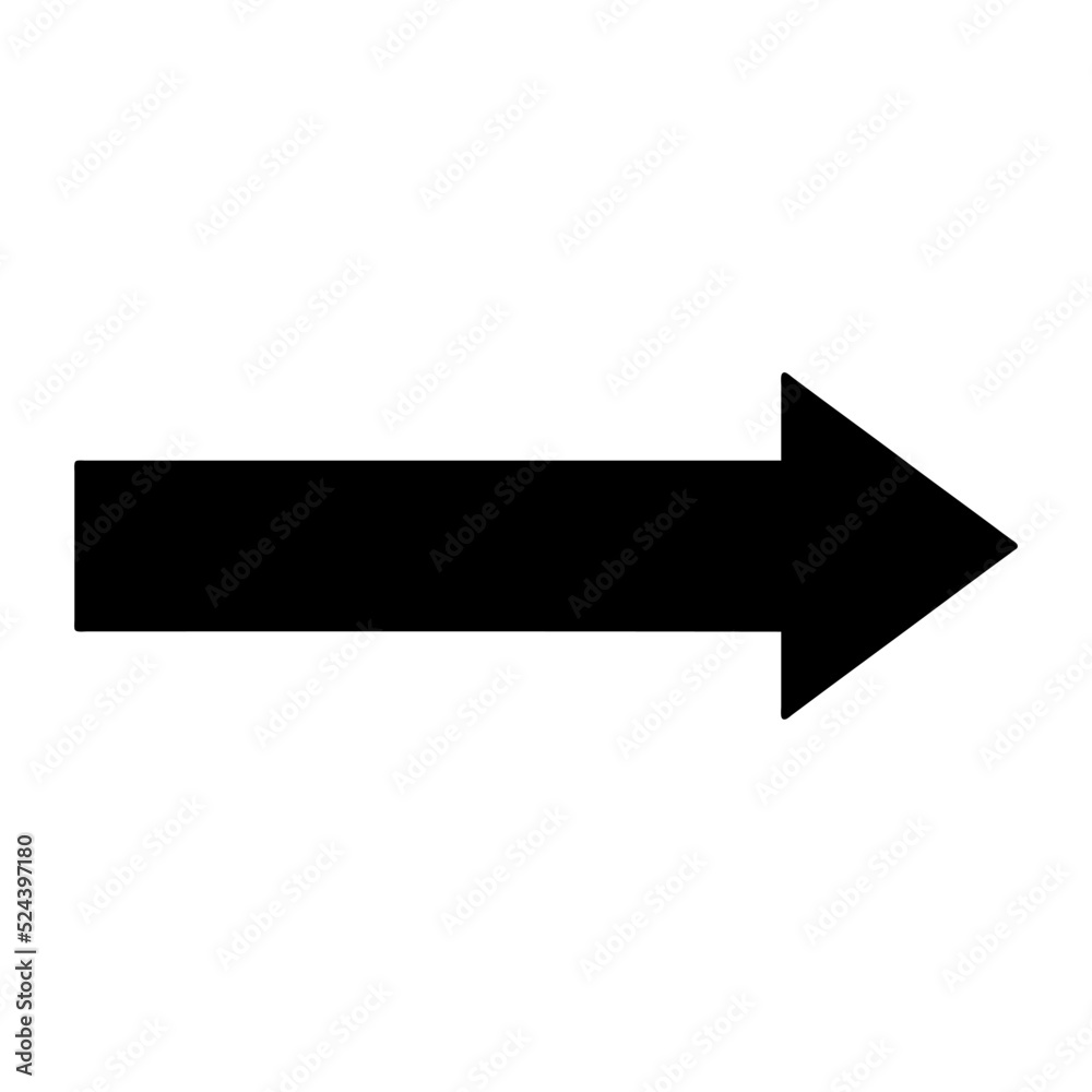 nvis44 NewVectorIllustrationSign nvis - arrow right direction vector sign . isolated transparent . black large . big simple icon . AI 10 / EPS 10 . g11424