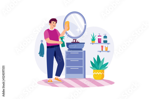 Cleaning Service Illustration concept on white background