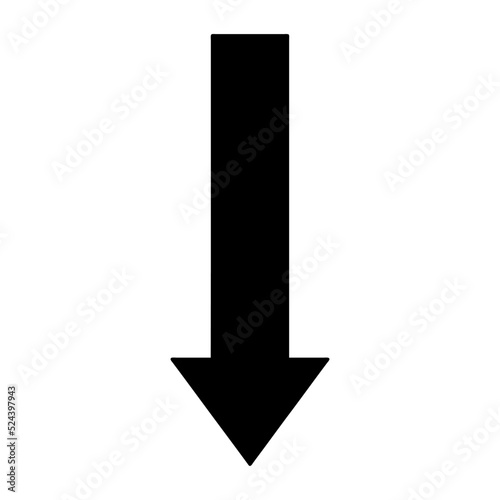 nvis47 NewVectorIllustrationSign nvis - arrow down direction vector sign . isolated transparent . black large . big simple icon . AI 10 / EPS 10 . g11427