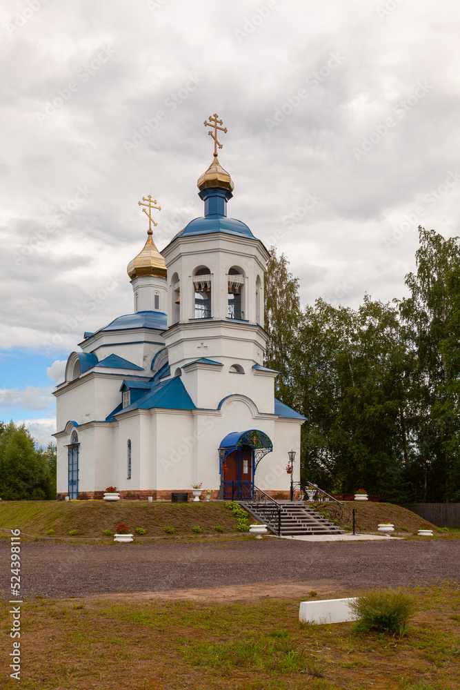 Church of the Archangel Michael in Novoselitsy. Novgorod region, Russia