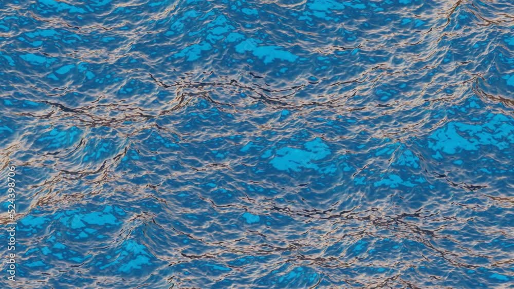 Ocean with blue water, sea, waves, excellent quality loop animation, sunset ,wave Ocean with blue water, sea, waves, excellent quality loop animation, sunset ,wave