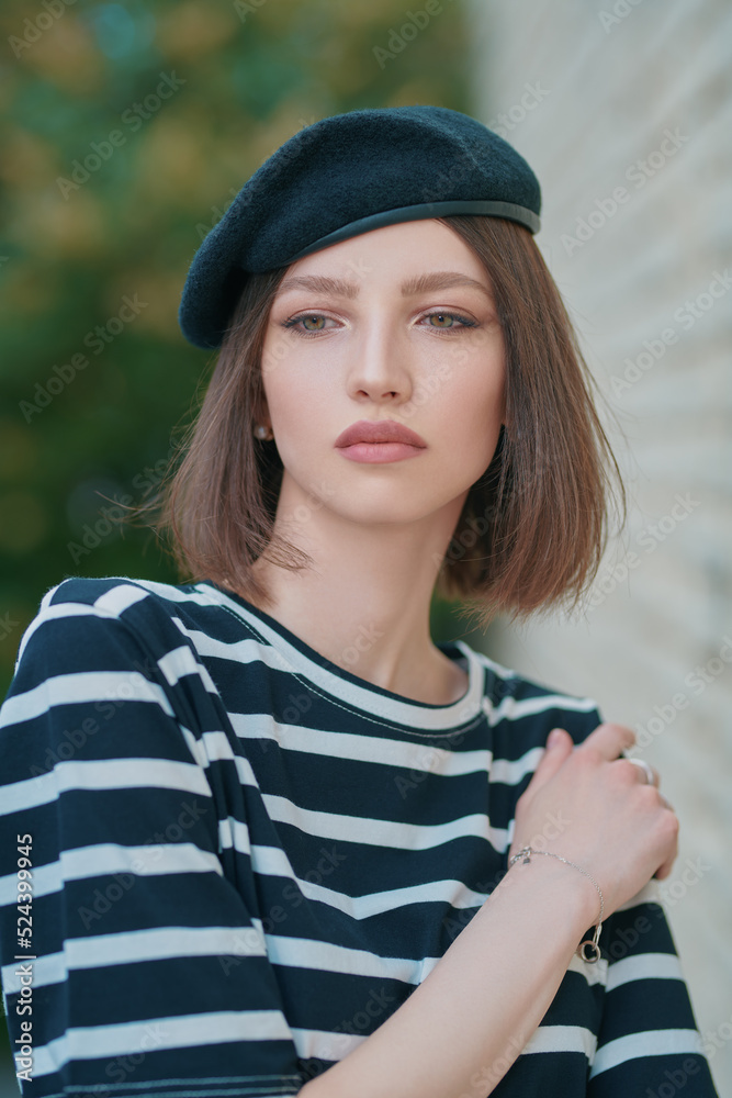 girl in stylish beret