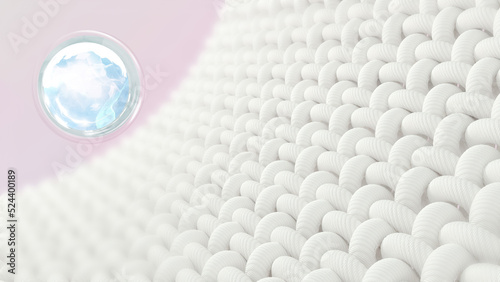 fabric fibers with efficiency Max in hole 3d model