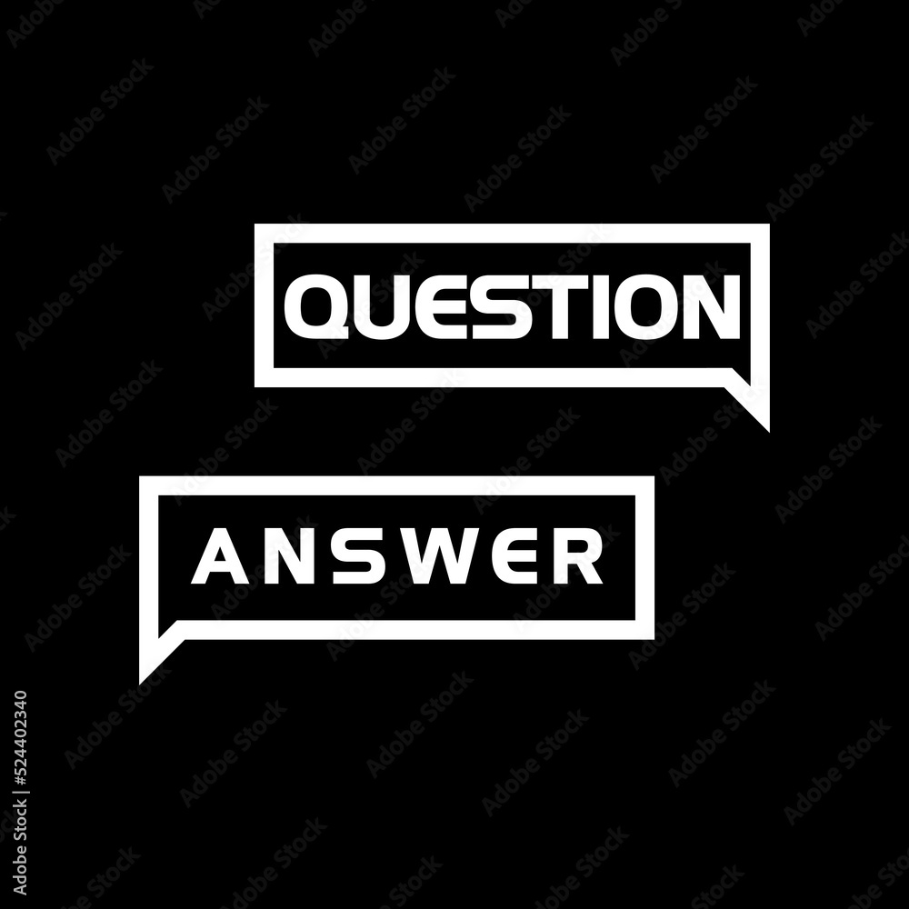 Speech bubbles with Question and Answer icon isolated on dark background