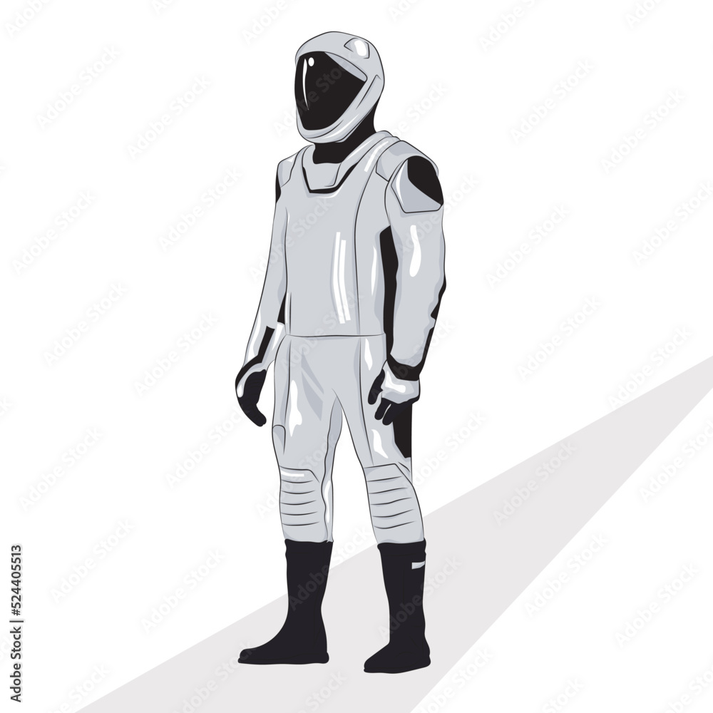 Astronaut suit upright. New spacesuit. Astronaut suit upright. New spacesuit.