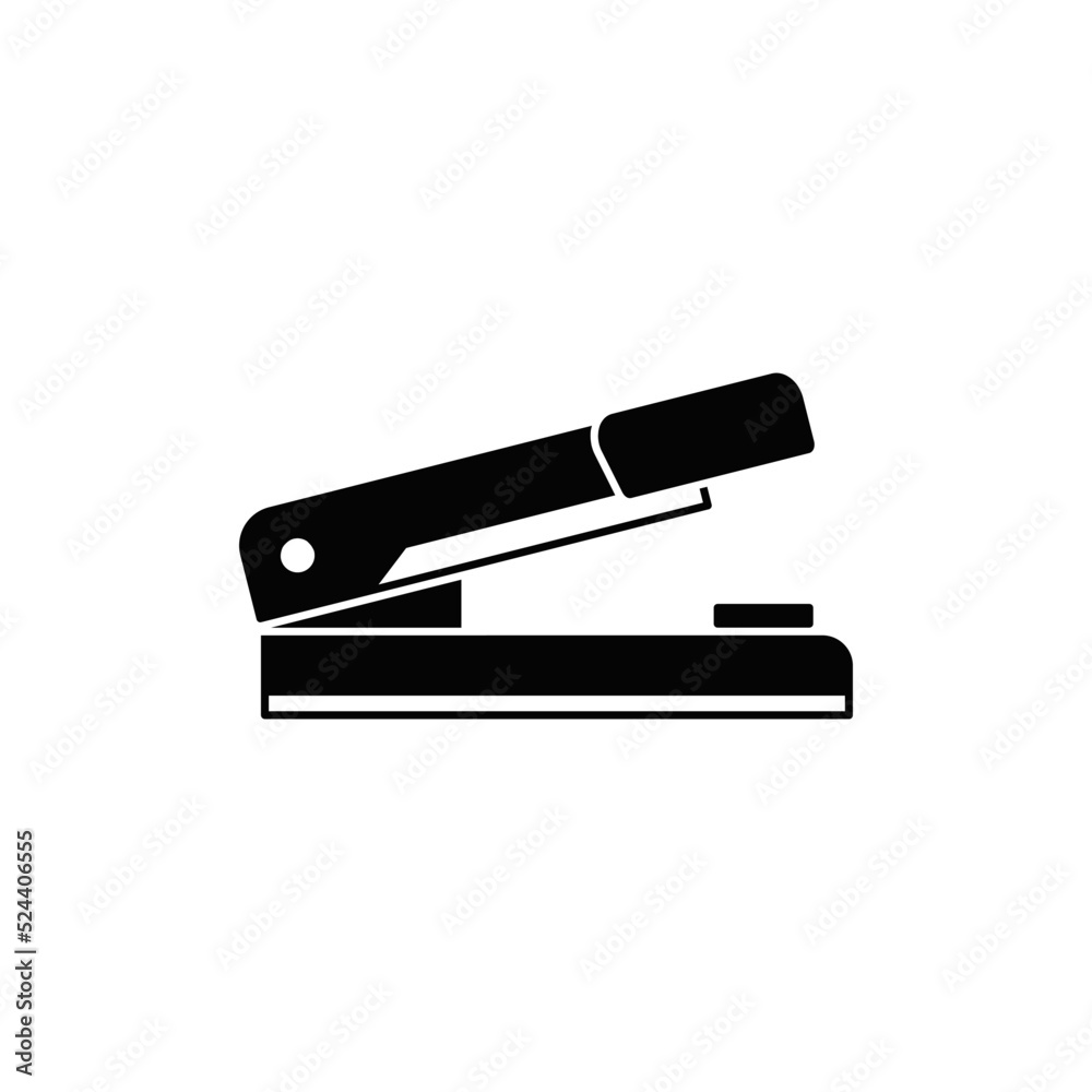 stapler icon in black flat glyph, filled style isolated on white background stapler icon in black flat glyph, filled style isolated on white background