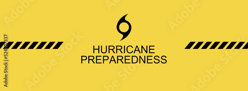 hurricane preparedness sign on white background