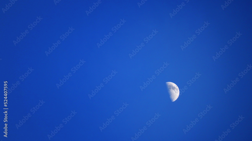 Half moon in the sky Half moon in the sky