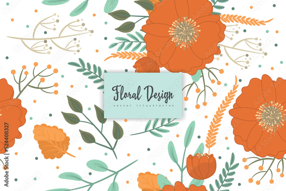 Seamless Floral Pattern in vector. Wallpaper template Seamless Floral Pattern in vector. Wallpaper template