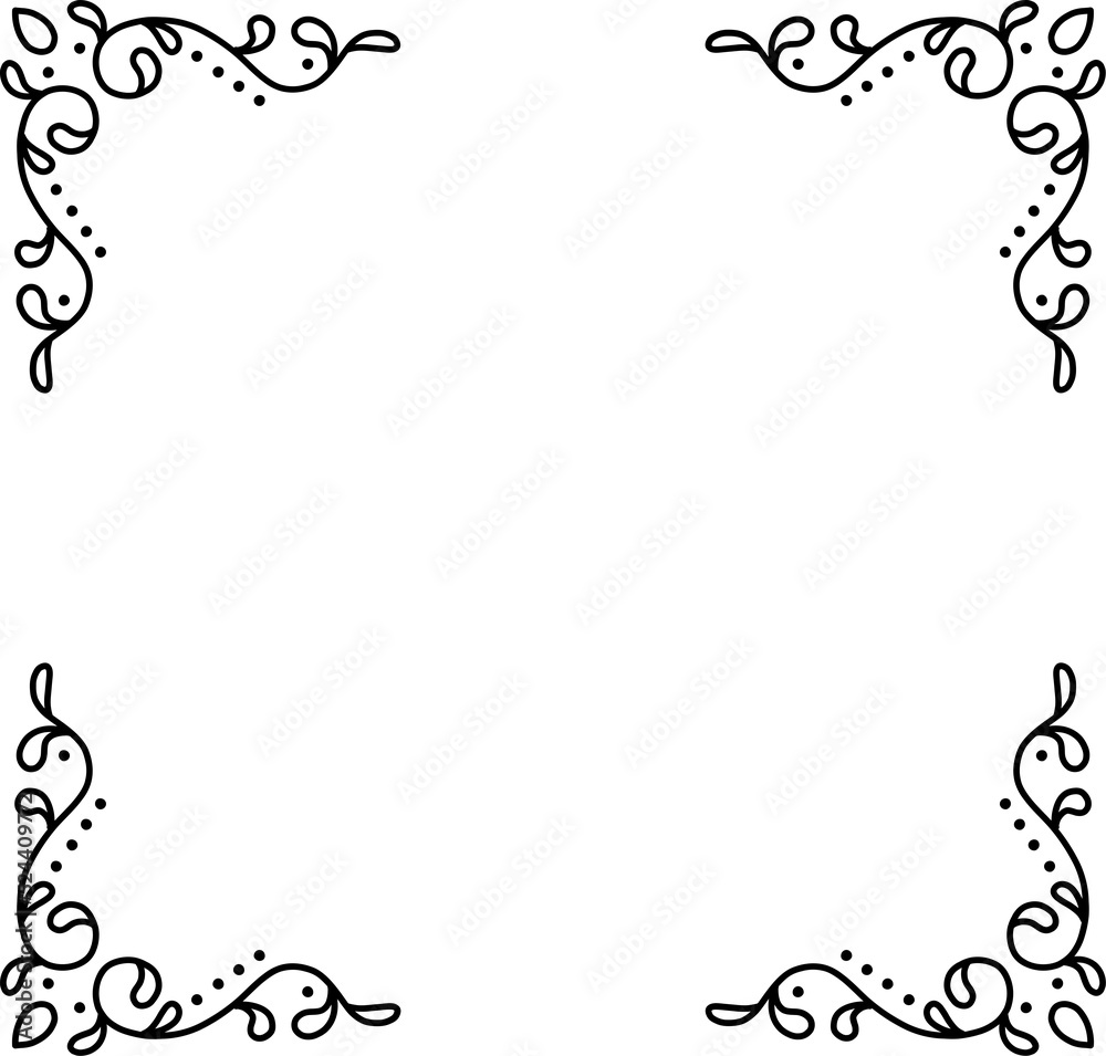 floral frame illustration on transparent background floral frame illustration on transparent background