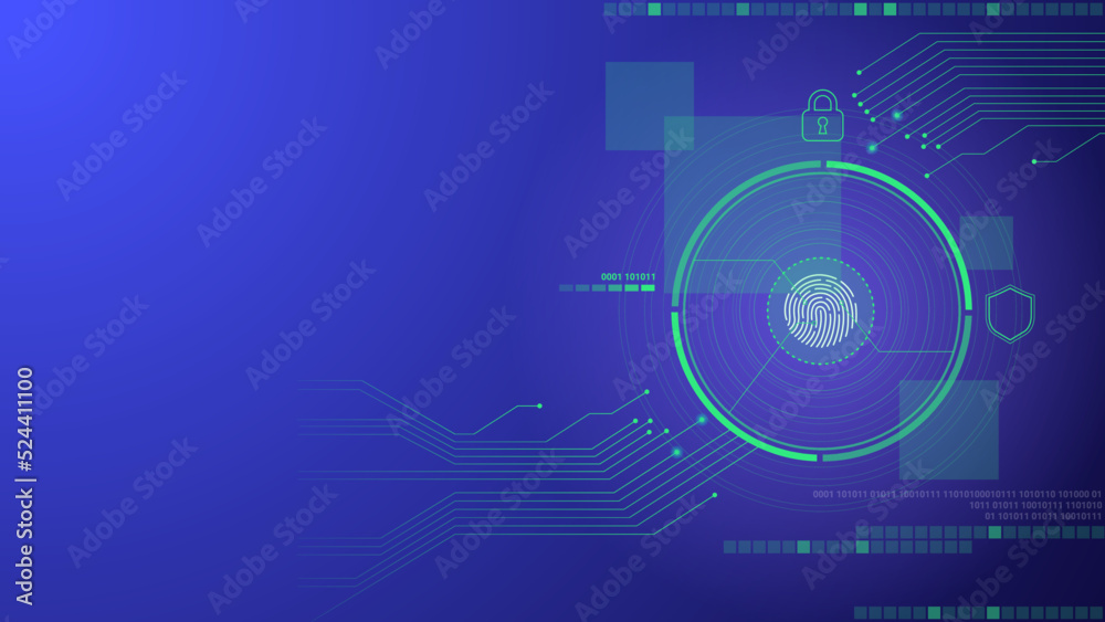 Internet security and private data website background with a place for text. Cyber security services. Vector illustration