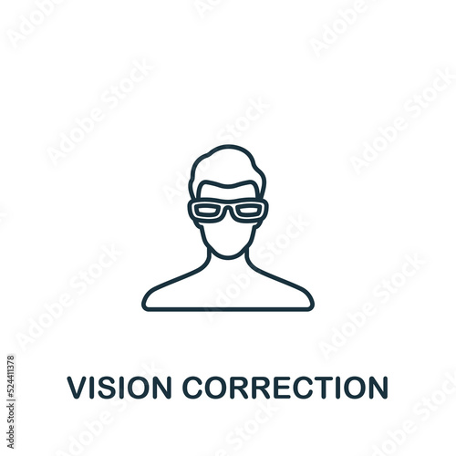 Vision Correction icon. Line simple icon for templates, web design and infographics
