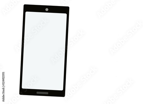 白背景にスマートフォンが一台