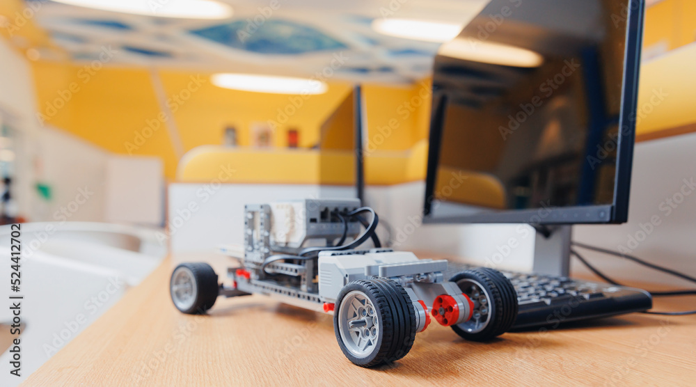 Smart robot AI machine for kids, children and students to learn programming languages, coding, STEAM mathematics engineering skills