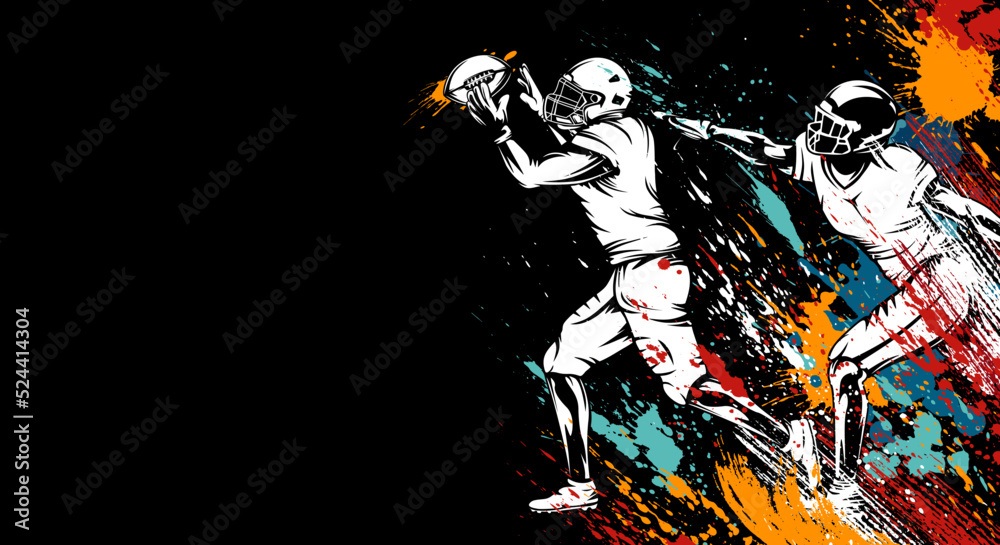 American football player. Quarterback isolated illustration. Football player vector. American football championship. Sport theme vector illustration.