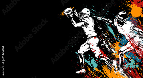 American football player. Quarterback isolated illustration. Football player vector. American football championship. Sport theme vector illustration.
