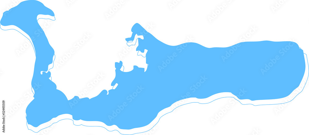 cayman islands vector map.Hand drawn minimalism style.