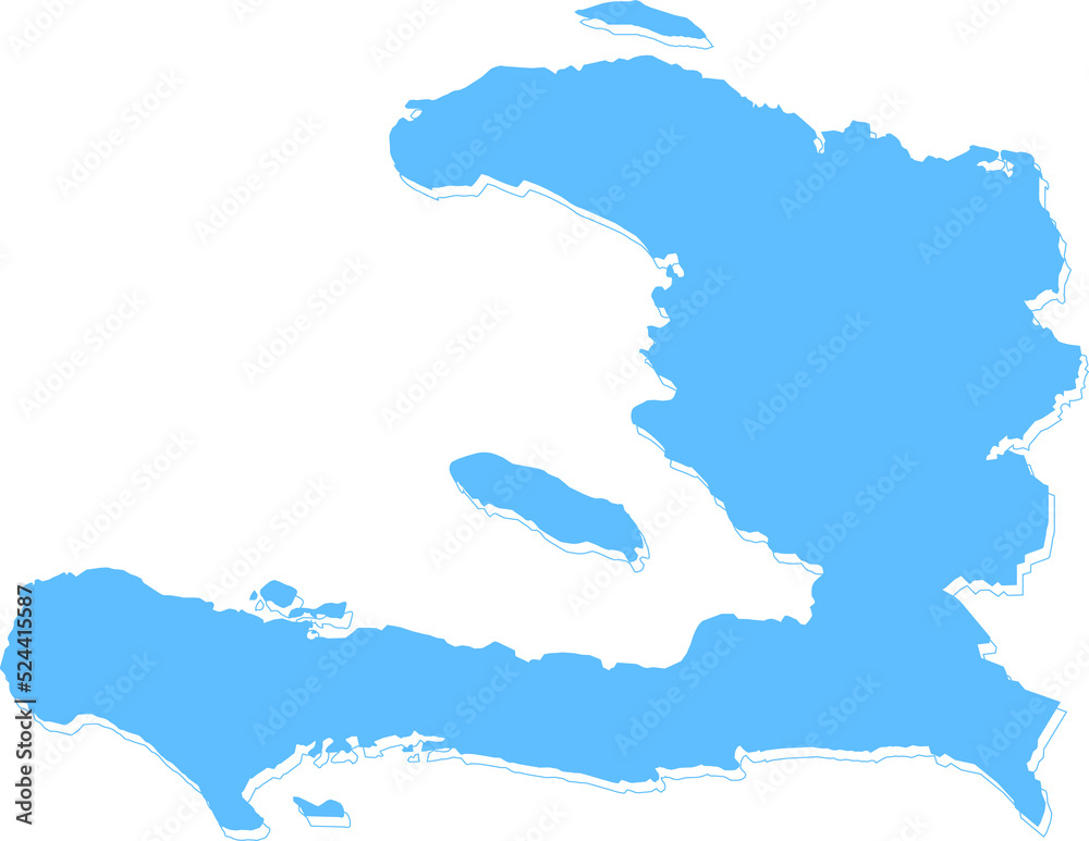 Haiti vector map.Hand drawn minimalism style.