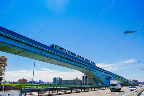 扇大橋からの日暮里舎人ライナー