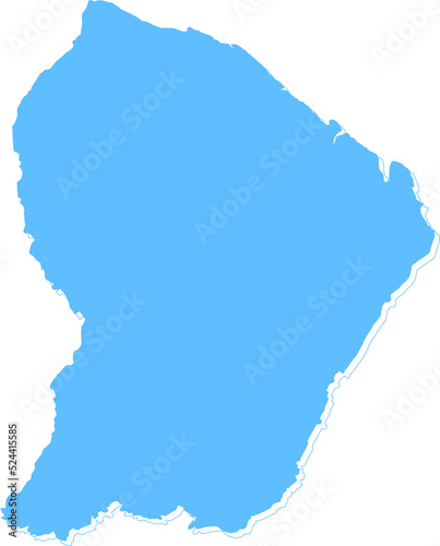Guyane vector map.Hand drawn minimalism style.